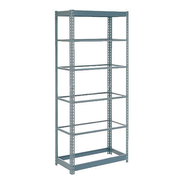 Heavy Duty Shelving 36W x 24D x 60H With 6 Shelves, No Deck, Gray